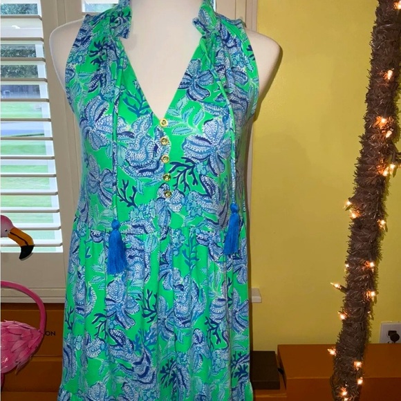 Lilly Pulitzer NWT 🦄 Malone Maxi Keepin It Reel 🦄 Size XXS - Picture 9 of 16